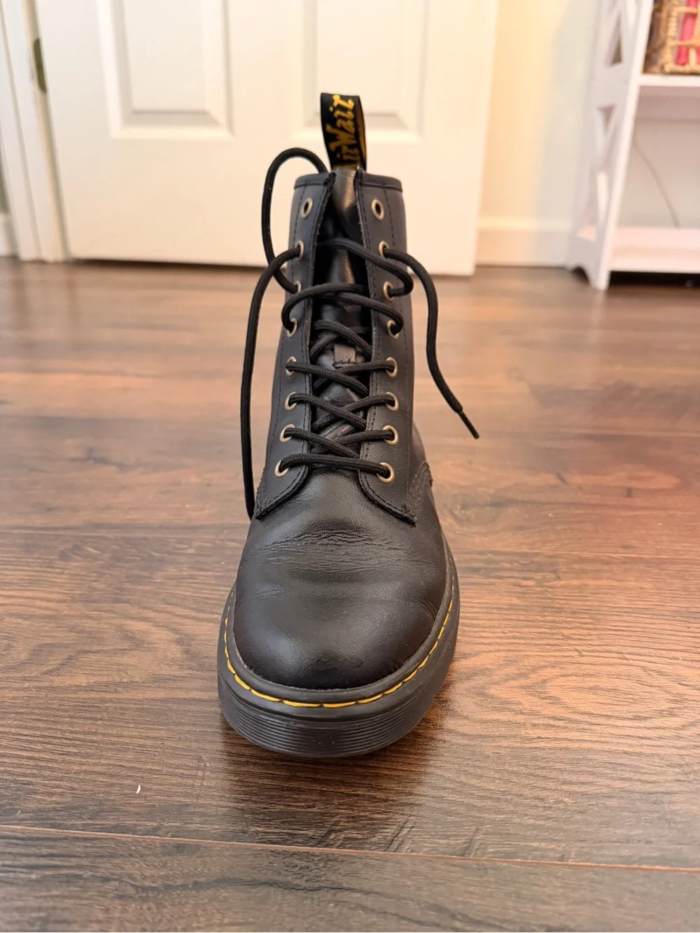 Dr. Martens Men’s Black Leather Lace-Up Boots